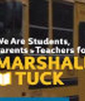 Students, Parents and Teachers supporting Marshall Tuck