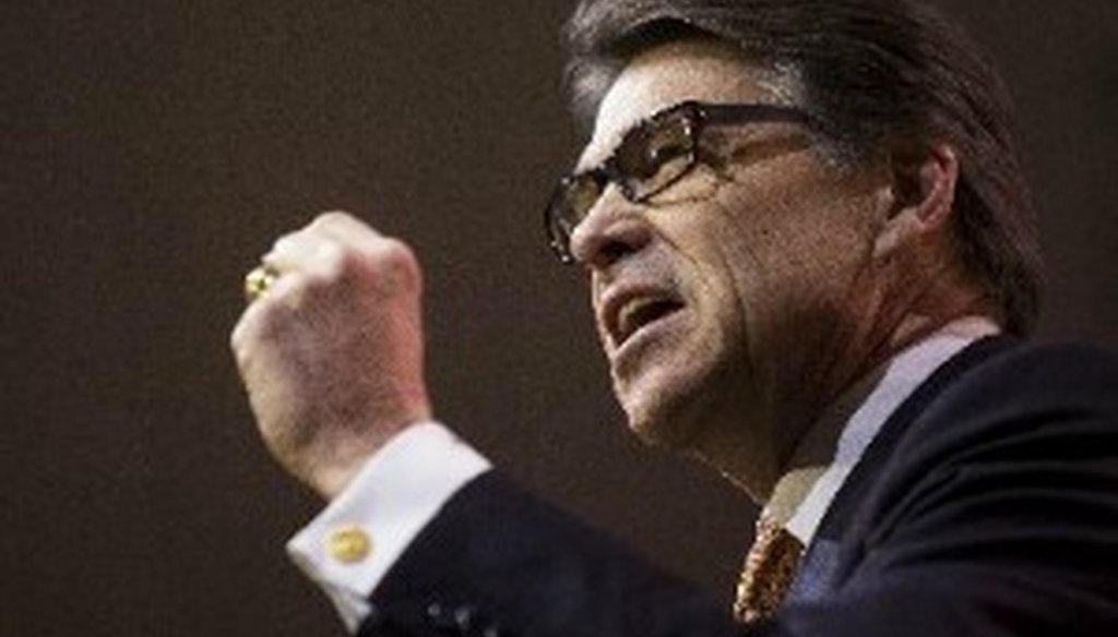  Texas Gov. Rick Perry, whose presidential hopes may be resurgent, speaks at the annual Conservative Political Action Conference on March 7, 2014. (Drew Angerer/The New York Times)