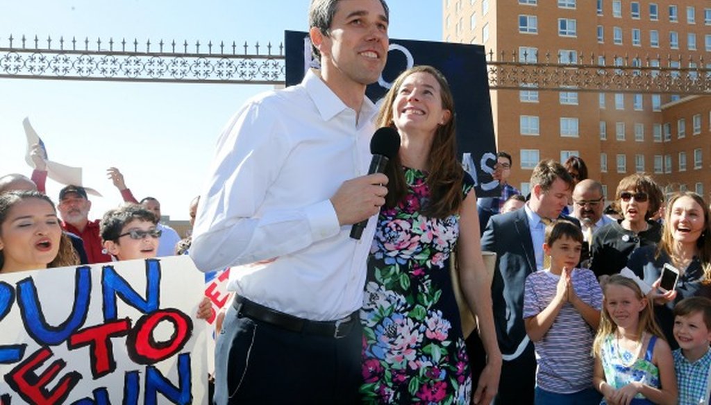 U.S. Rep. Beto O'Rourke on March 31, 2017 announces his candidacy for the U.S. Senate seat on the 2018 ballot. In his hometown of El Paso here, and in subsequent stops, he described the city as safest in America (Photo: El Paso Times).