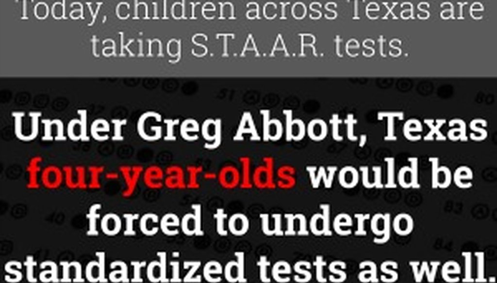 In April 2014, Democrat Wendy Davis circulated this flawed claim about Greg Abbott's education plan.