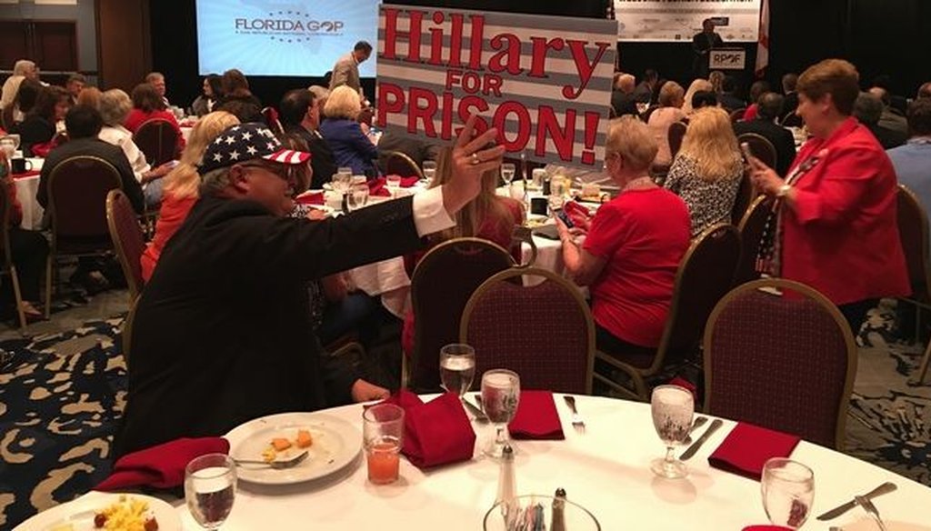 A Florida delegate in Cleveland. (Alex Leary/Tampa Bay Times)