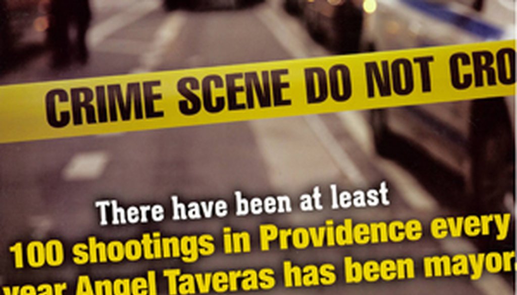 One of the mailings by the American LeadHERship PAC talking about shootings in Providence.