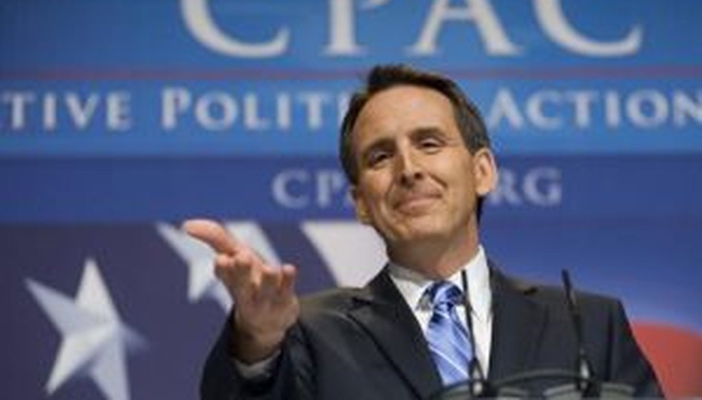 Minnesota Gov. Tim Pawlenty at the Conservative Political Action Conference on Feb. 19, 2010.
