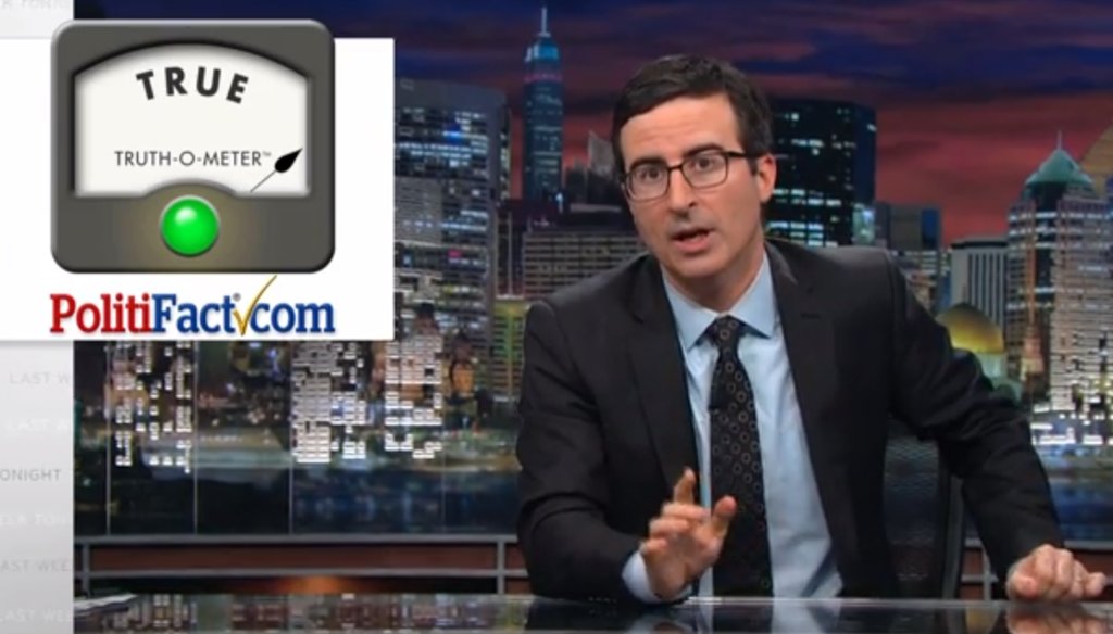John Oliver used the Truth-O-Meter Sunday during a bit about the Kentucky Senate race.