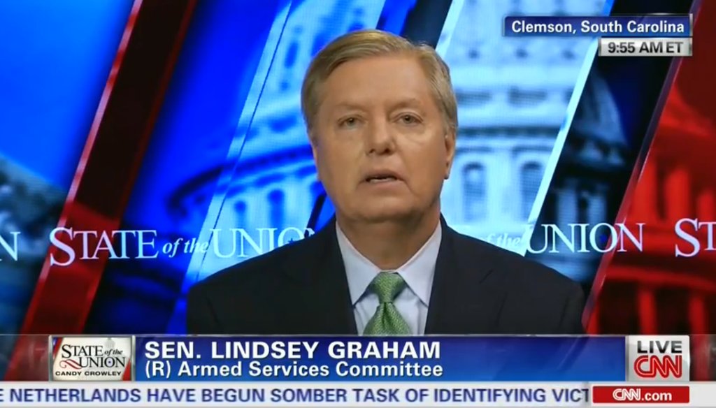 Sen. Lindsey Graham appeared on CNN's "State of the Union" on July 27, 2014.