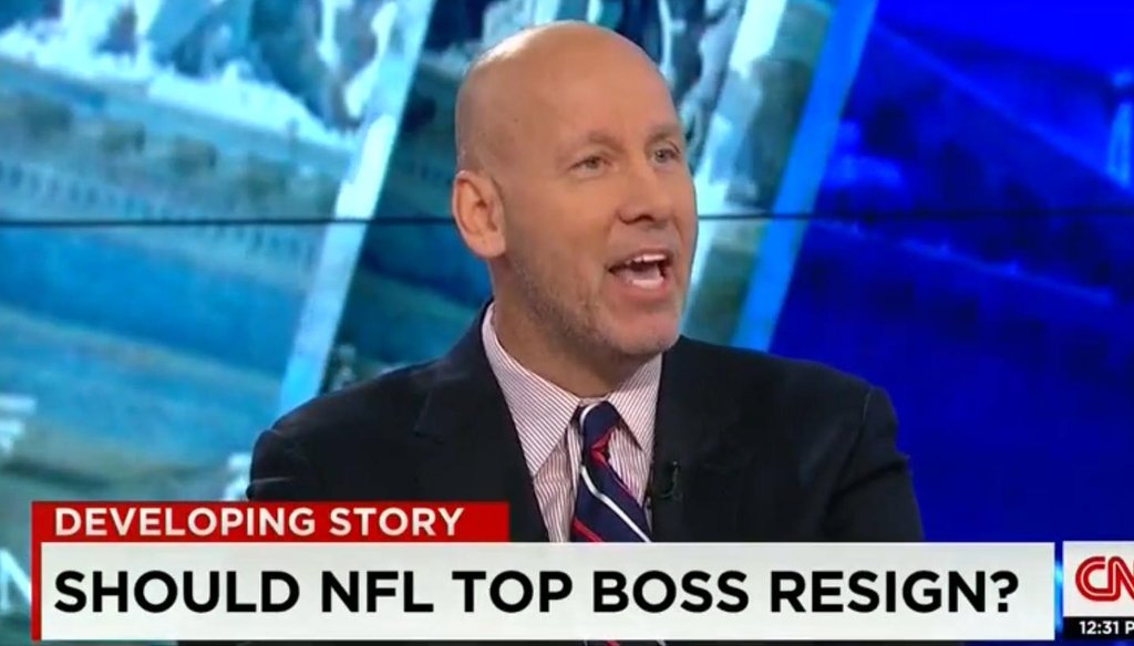 "Washington Post" columnist Mike Wise said on CNN that NFL Commissioner Roger Goodell should lose his job.