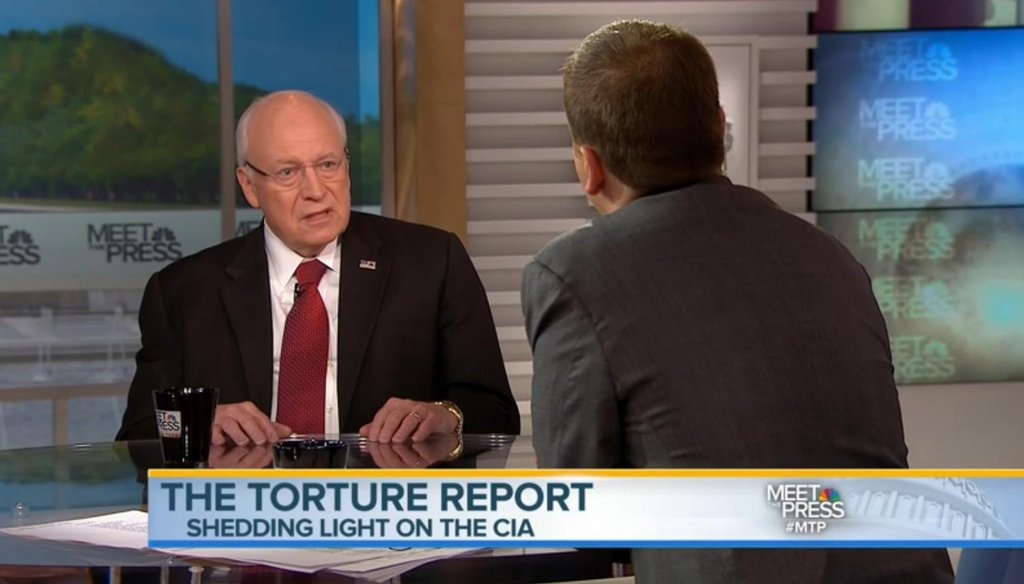 Former Vice President Dick Cheney criticized the Senate CIA torture report in an appearance on NBC's "Meet the Press."