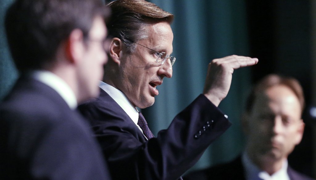 Rep. Dave Brat has made his claim about voting against the Iran deal in several recent appearances. (Photo by the Richmond Times-Dispatch)