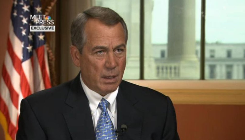House Speaker John Boehner, R-Ohio, on NBC's "Meet the Press."