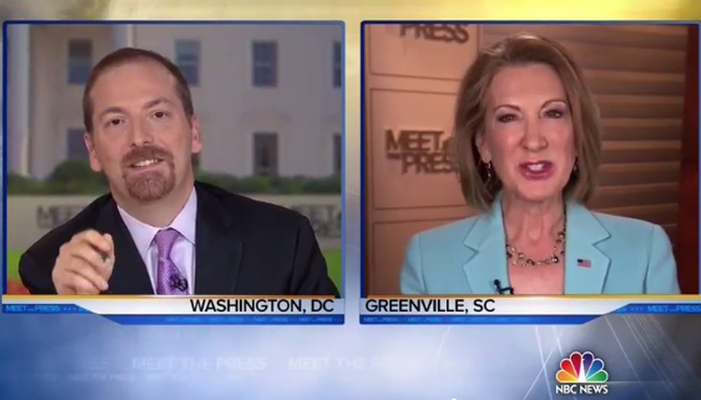 Carly Fiorina on "Meet the Press" May 10, 2015.