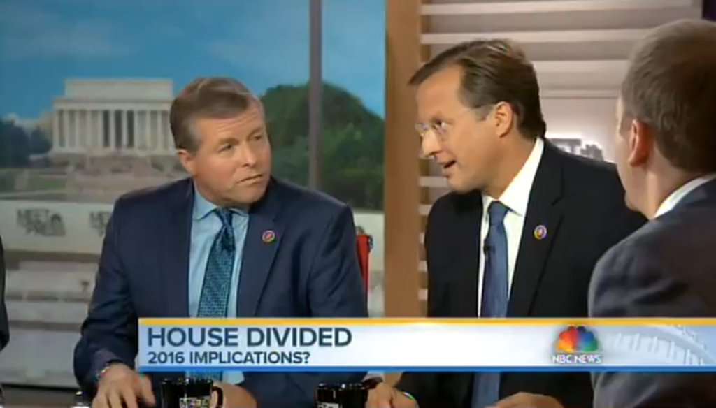 U.S. Reps. Charlie Dent, left, and Dave Brat on "Meet the Press." (Screengrab)