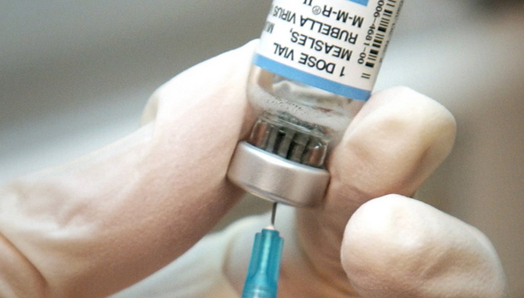 The measles, mumps, rubella vaccine. (AP file)