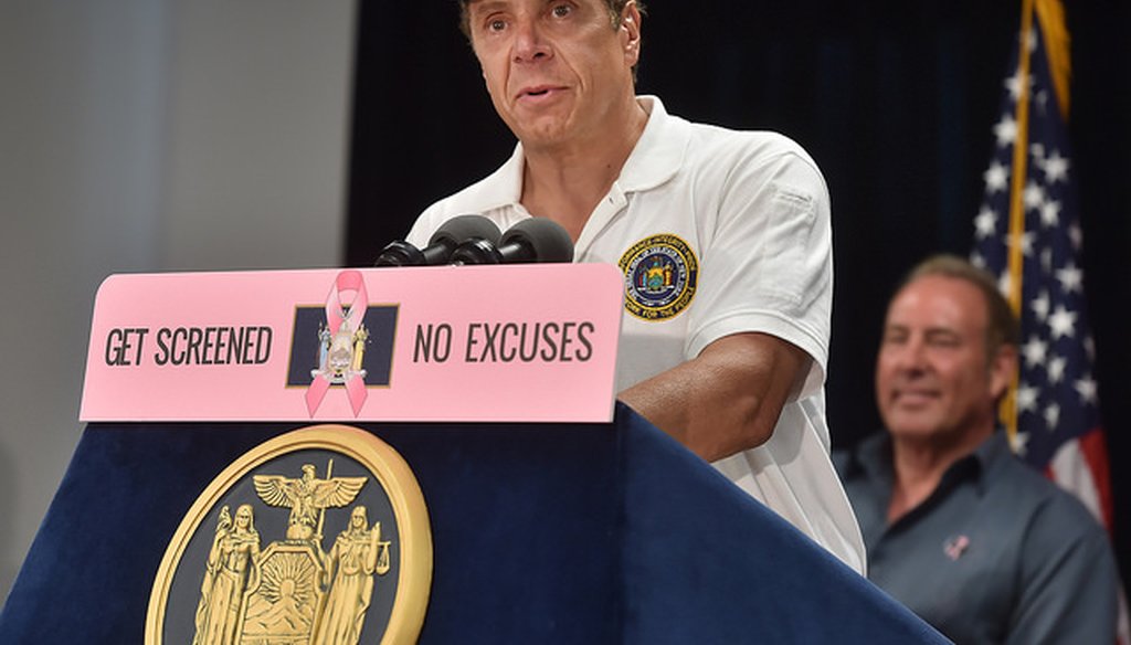 Governor Andrew Cuomo delivers remarks in Victor, NY on July 8, 2016. (Governor Cuomo's Flickr Page)