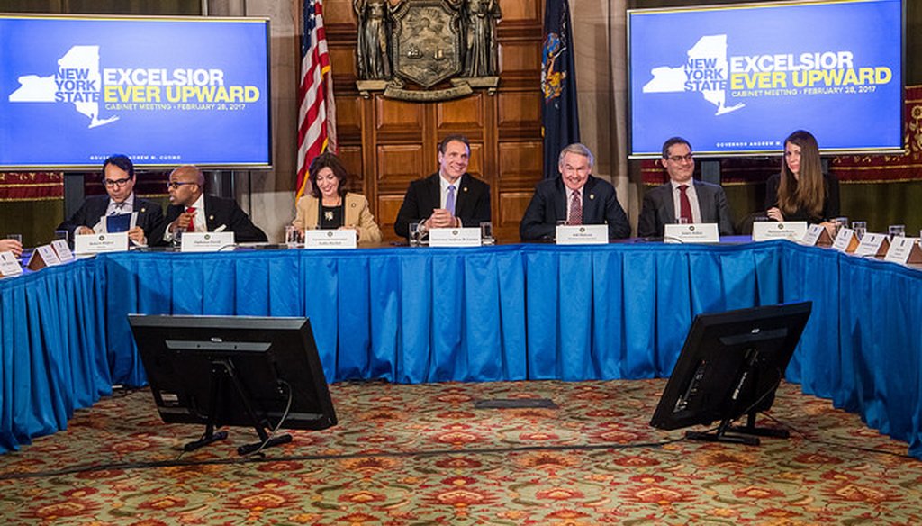 Gov. Andrew M. Cuomo holds a cabinet meeting on Feb. 28, 2017 (Courtesy: Cuomo's Flickr page)