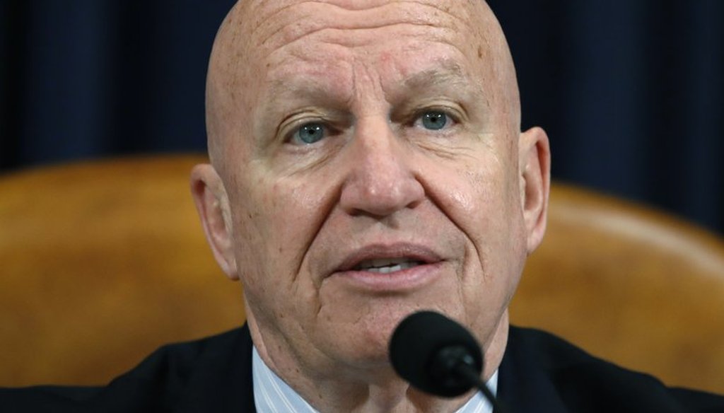 U.S. Rep. Kevin Brady, R-Texas, speaks during a committee hearing on Capitol Hill in Washington in February of 2018 (AP Photo/Jacquelyn Martin).