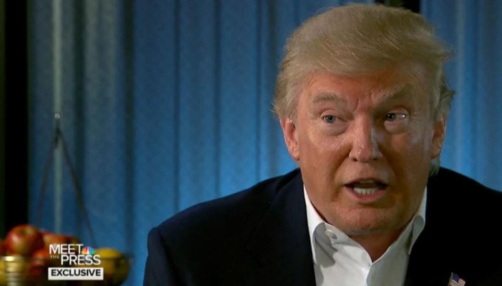 Billionaire GOP candidate Donald Trump sits down with Chuck Todd for an expansive interview about his positions on immigration, Iran and ISIS on Aug. 16, 2015.