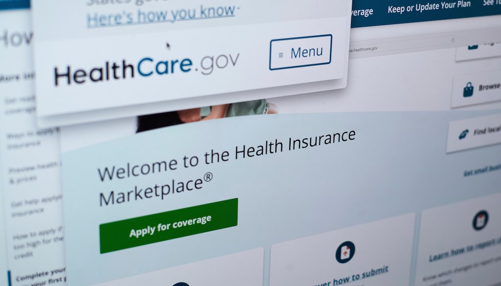 FILE - Pages from the U.S. Affordable Care Act health insurance website healthcare.gov are seen on a computer screen in New York, Aug. 19, 2025. (AP)