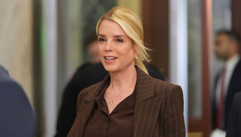 Attorney General Pam Bondi arrives at the U.S. Capitol Jan. 5, 2026, in Washington. (AP)