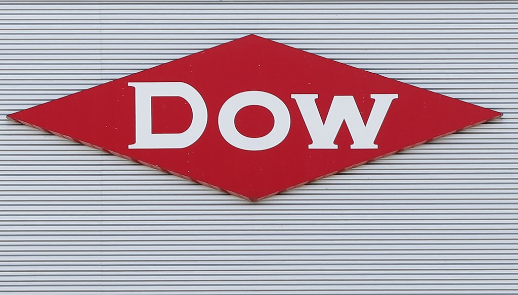 Esta foto del 2 de agosto de 2019 muestra el logotipo corporativo de Dow. (AP)