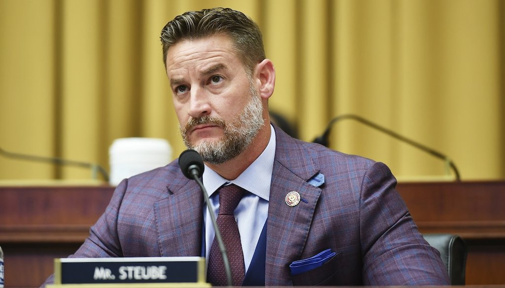 Rep. Greg Steube, R-Fla., speaks during a House Judiciary subcommittee on antitrust on Capitol Hill on July 29, 2020, in Washington. (AP)