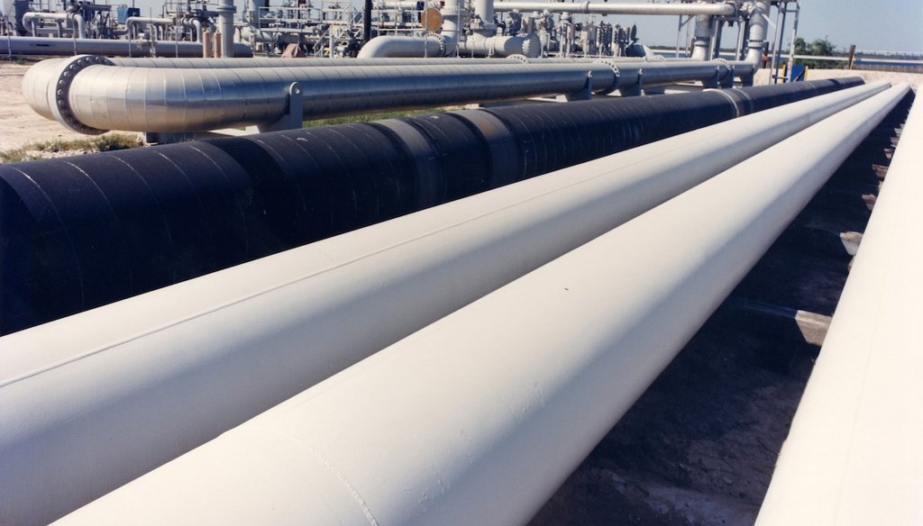 Crude oil pipes at the Bryan Mound site near Freeport, Texas. (Department of Energy via AP)