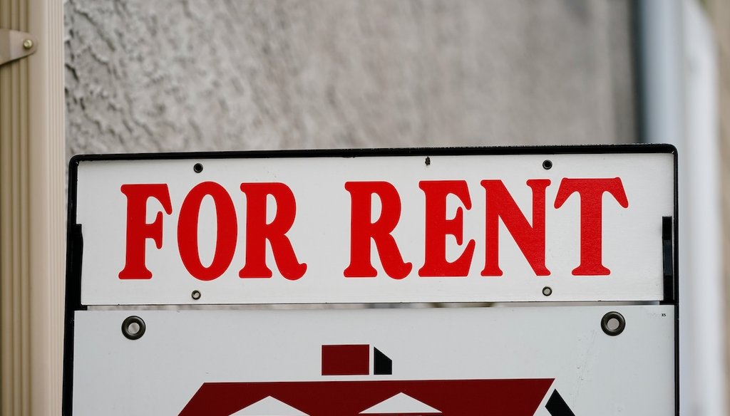 A "For Rent" sign in Philadelphia in June 2022. (AP)