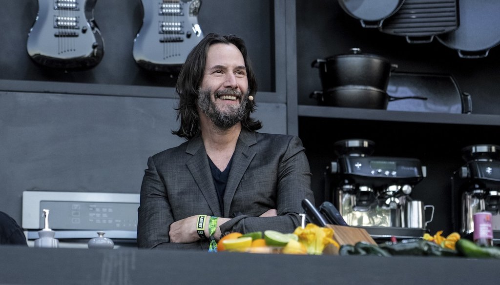 Keanu Reeves is seen at the BottleRock Napa Valley Music Festival, May 27, 2023, in Napa, Calif. (AP)