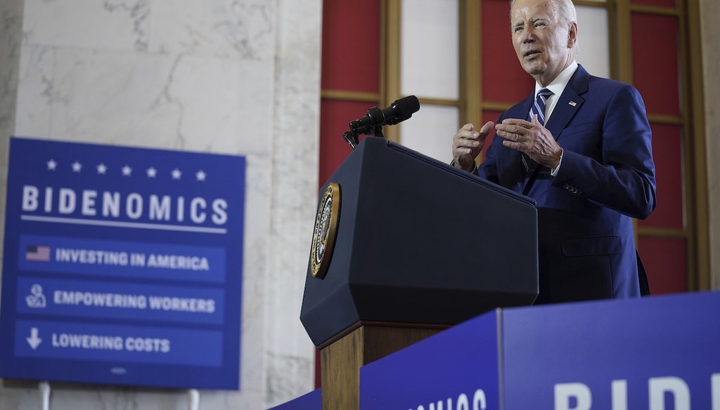 President Joe Biden delivers remarks on the economy on June 28, 2023, at the Old Post Office in Chicago. (AP)