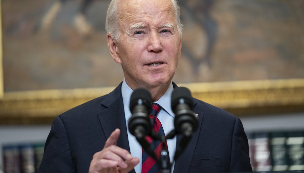 President Joe Biden delivers remarks on student loan debt forgiveness at the White House on Oct. 4, 2023. (AP)