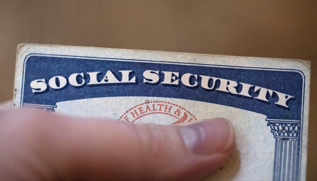 A Social Security card is displayed on Oct. 12, 2021, in Tigard, Ore. (AP)