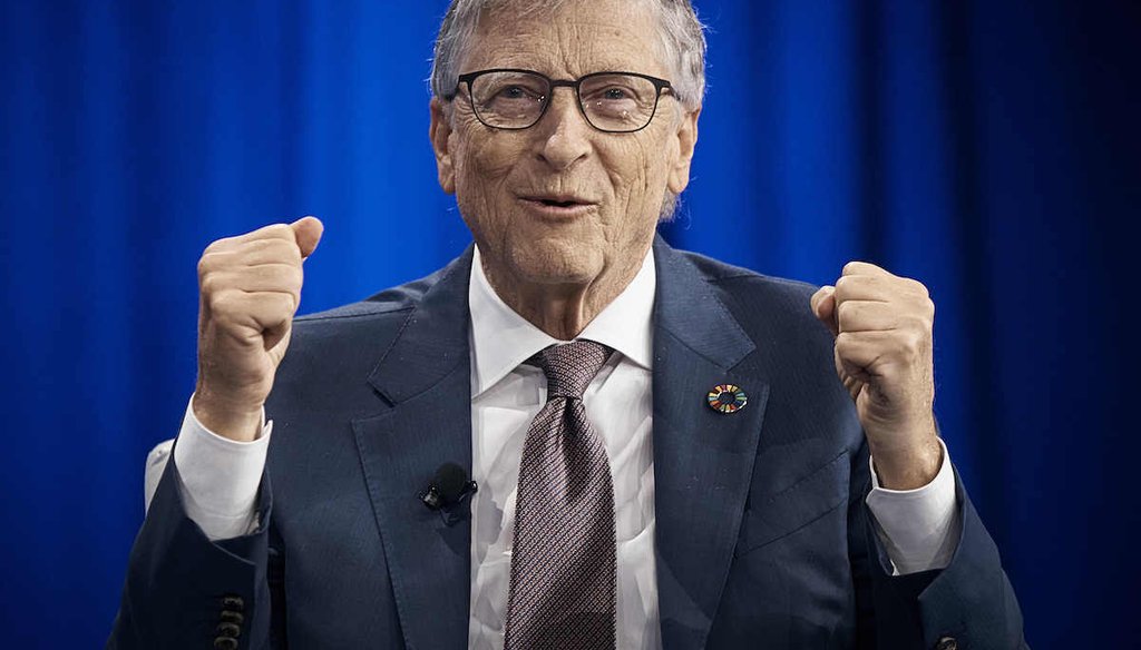 El exdirector ejecutivo y cofundador de Microsoft, Bill Gates, habla durante la Iniciativa Global Clinton el 24 de septiembre de 2024 en Nueva York. (AP)