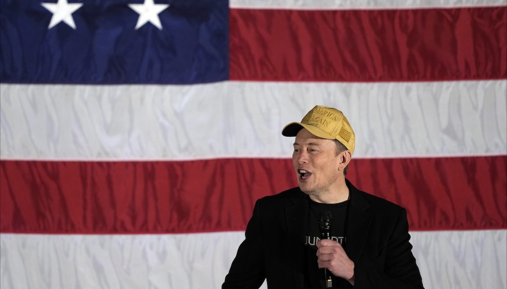 Elon Musk speaks at a campaign town hall on behalf of former President Donald Trump in Folsom, Pa., on Oct. 17, 2024. (AP)