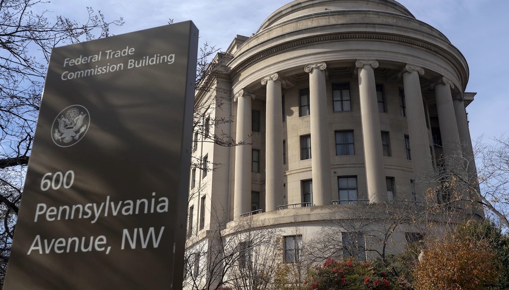 The Federal Trade Commission building is seen Dec. 8, 2024, in Washington, D.C. (AP File Photo)