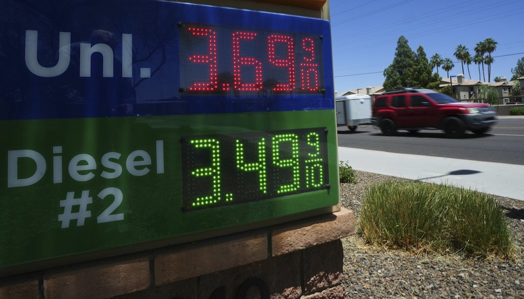 A gasoline station in Tempe, Ariz., on May 23, 2025. (AP)