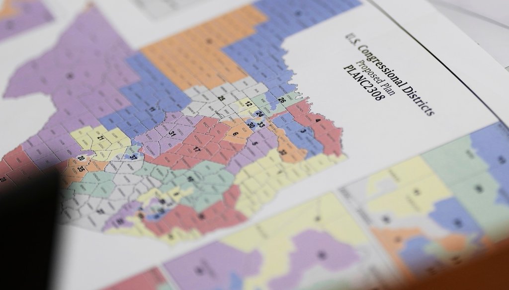 A map of U.S House Districts proposed for a mid-decade Texas redistricting at a legislative hearing in the state capitol in Austin on Aug. 1, 2025. (AP)