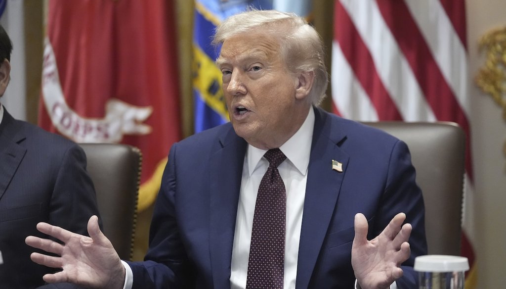 President Donald Trump speaks during a Cabinet meeting on Aug. 26, 2025. (AP)