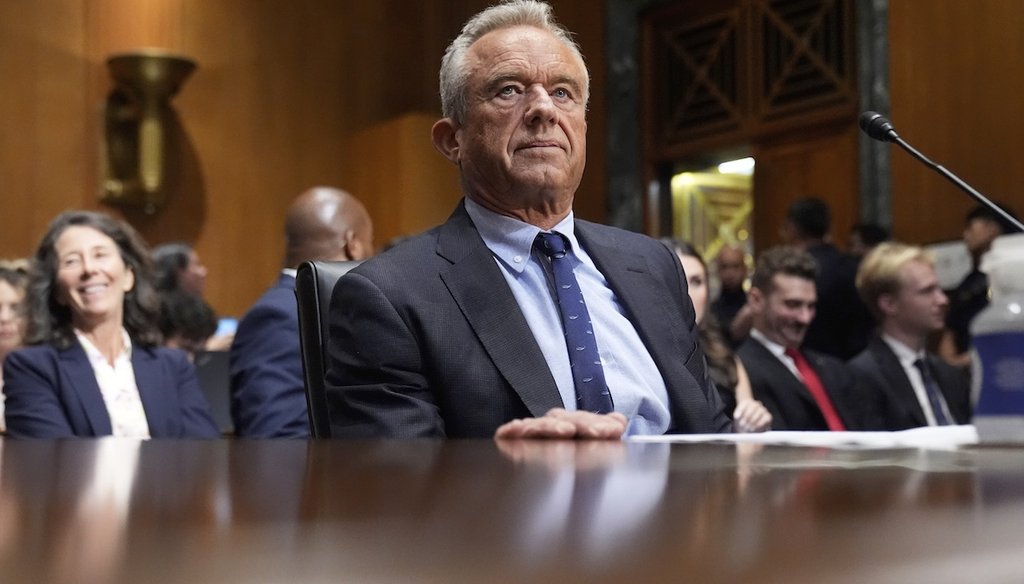Secretary of Health and Human Services Robert F. Kennedy Jr., appears Sept. 4, 2025, before the Senate Finance Committee, on Capitol Hill in Washington. (AP)