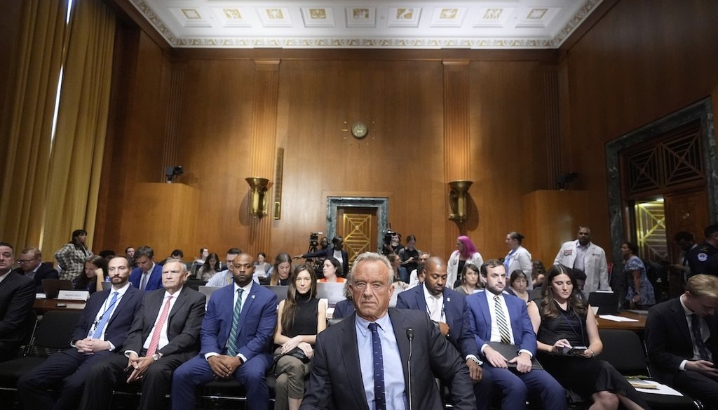 Secretary of Health and Human Services Robert F. Kennedy Jr., appears Sept. 4, 2025, before the Senate Finance Committee, on Capitol Hill in Washington. (AP)