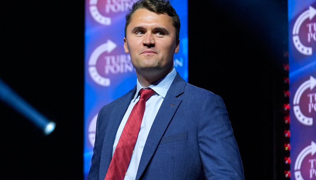 Turning Point USA Founder Charlie Kirk arrives to speak before Republican presidential nominee former President Donald Trump during a campaign rally in Las Vegas,  Oct. 24, 2024. (AP)