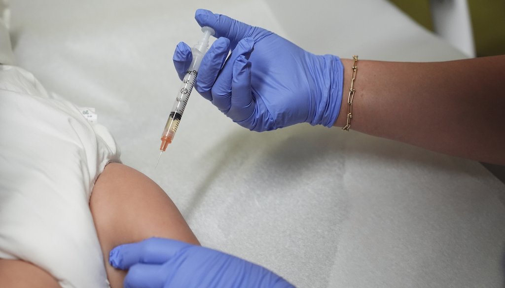 Lead medical assistant Maria Teresa Diocales administers the measles, mumps and rubella (MMR) vaccine to 1-year-old at International Community Health Services, Sept. 10, 2025, in Seattle. (AP)