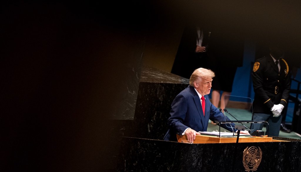 President Donald Trump addresses the 80th session of the United Nations General Assembly on Sept. 23, 2025. (AP)
