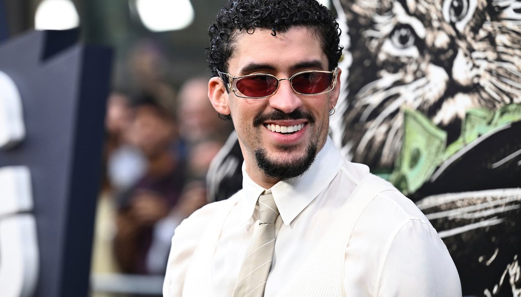 Benito Antonio Martinez Ocasio (aka Bad Bunny) attends the premiere of "Caught Stealing" at Regal Union Square on Aug. 26, 2025, in New York. (AP)