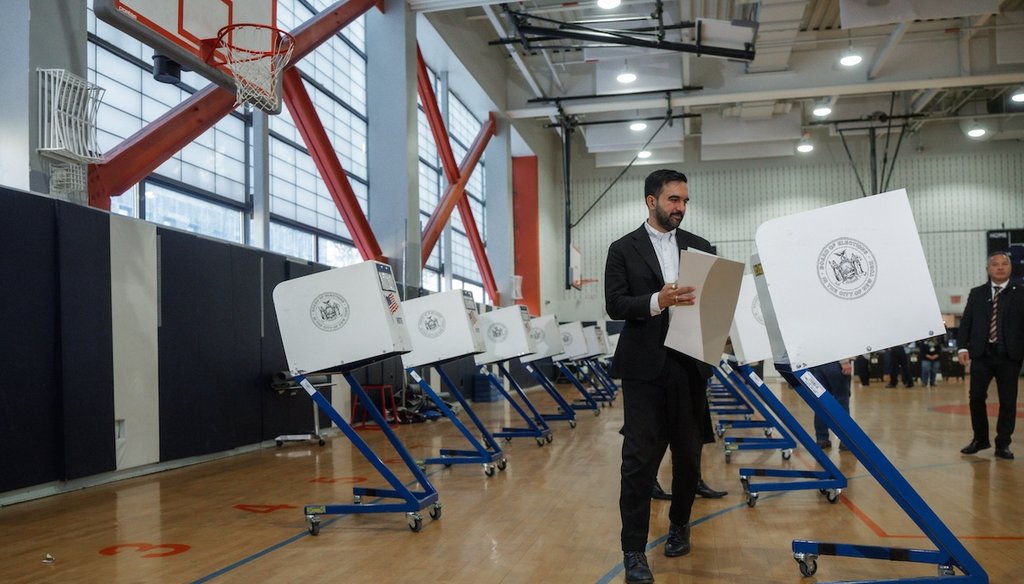 New York mayoral candidate Zohran Mamdani votes on Nov. 4, 2025. (AP)