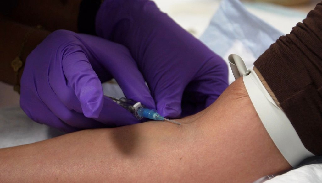 In this image taken from video, an IV infusion is administered at Pure Alchemy Wellness, Nov. 11, 2025, in Chula Vista, Calif. (AP)