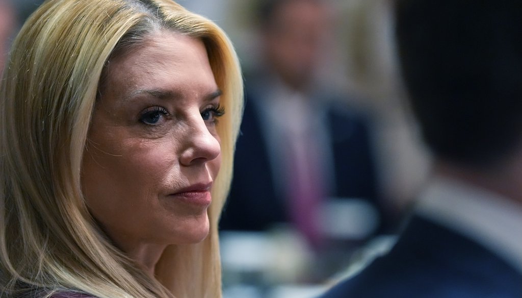 Attorney General Pam Bondi listens during a Cabinet meeting at the White House, March 26, 2026, in Washington. (AP)