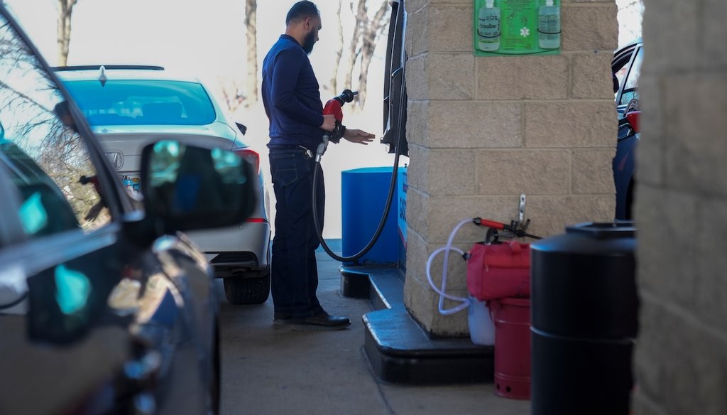Gas is pumped at a Costco store on April 8, 2026, in Niles, Ill. (AP)