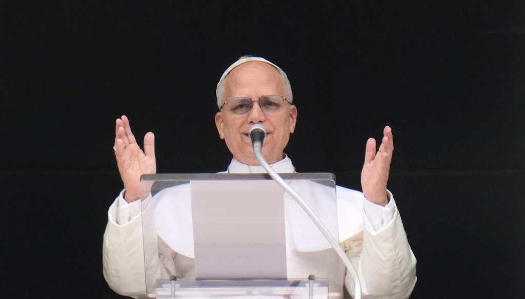 Pope Leo XIV delivers the Regina Coeli prayer in St. Peter's Square at the Vatican, April 12, 2026. (AP)