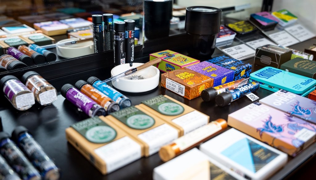 Marijuana products at Chelsea Cannabis Co. in New York City on April 23, 2026. (AP)