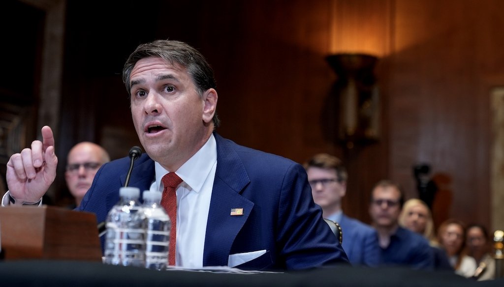 Acting Attorney General Todd Blanche testifies during a Senate Appropriations subcommittee hearing on May 19, 2026. (AP)