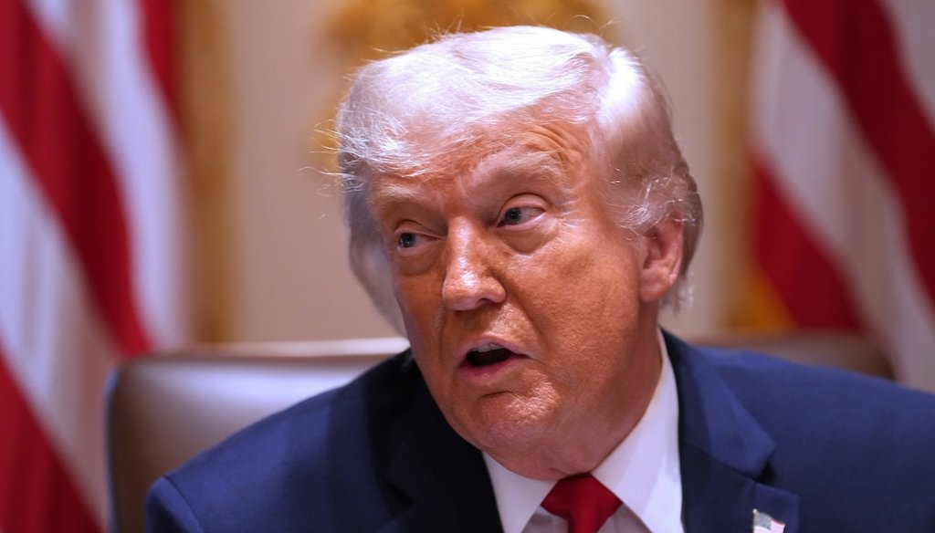 President Donald Trump speaks during a Cabinet meeting at the White House on May 27, 2026. (AP)
